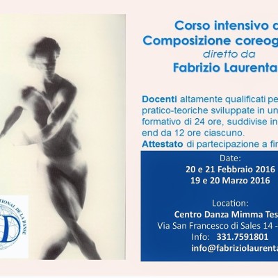 Flyer Corso intensivo di Composizione coreografica